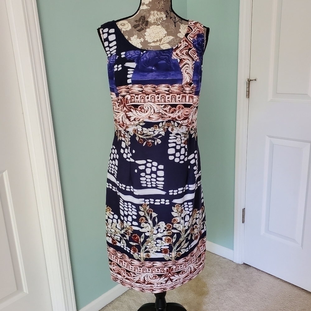 Single Los Angeles Plus 1X Printed Shift Dress NWT‎